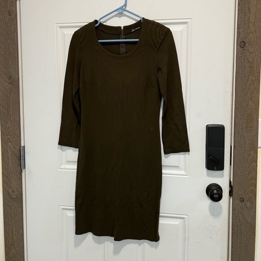 Ella Moss Frida BodyCon Dark Green long sleeve Fit Dress